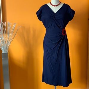 Navy Stop Staring vintage look wiggle dress XL